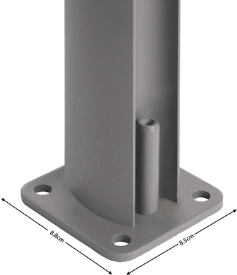 Szary Aluminium 200*300cm Wciągalna ściana boczna do ogrodu i patio