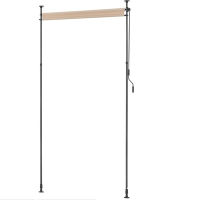 Powłoka powlekana 200x270cm Pionowa Awing Wodoporna szara tkanina do ogrodu balkonu