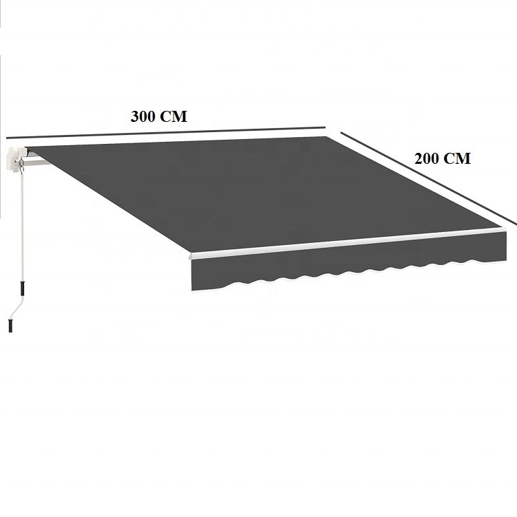 300 * 200CM ręczne ręcznik ręcznik wodoodporny Awning Słoneczny schron dla okna ganek